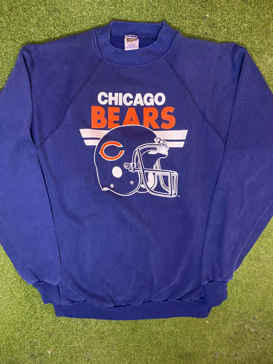 80s Chicago Bears - Vintage NFL Sweatshirt (XL) Gametime Vintage