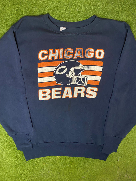 80s Chicago Bears - Vintage NFL Sweatshirt (XL) Gametime Vintage