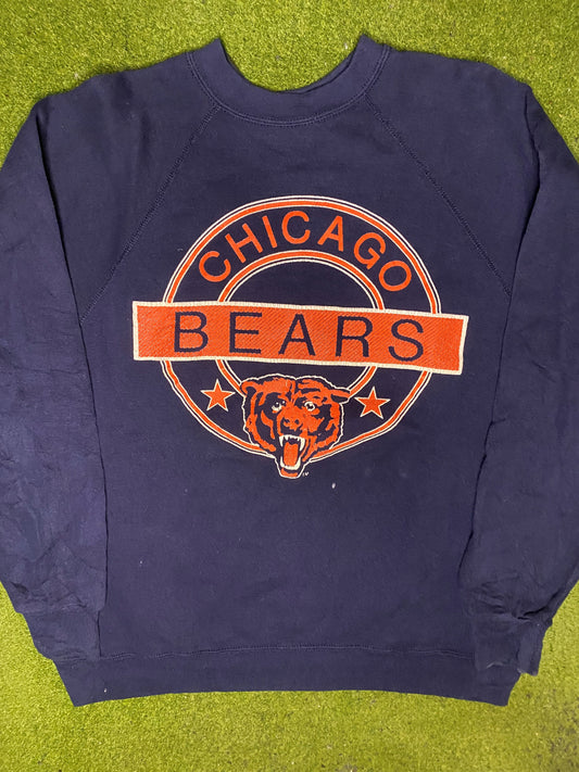 80s Chicago Bears - Vintage NFL Sweatshirt (Large) - Gametime Vintage