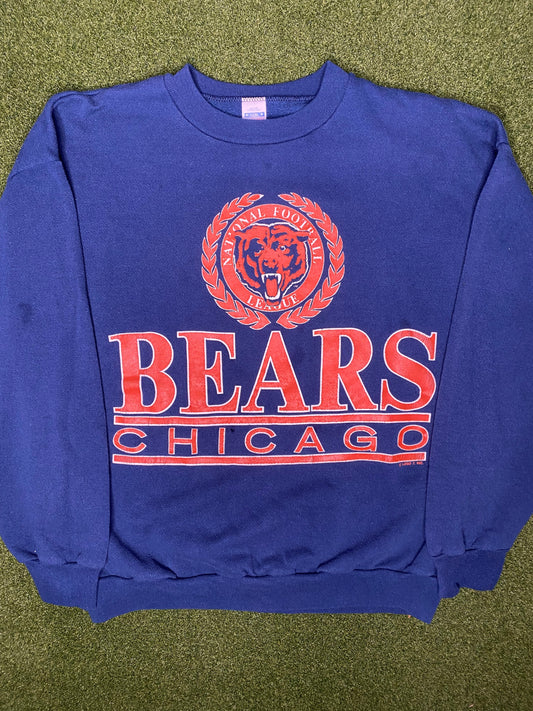 80s Chicago Bears - Vintage NFL Crewneck Sweatshirt (XL)