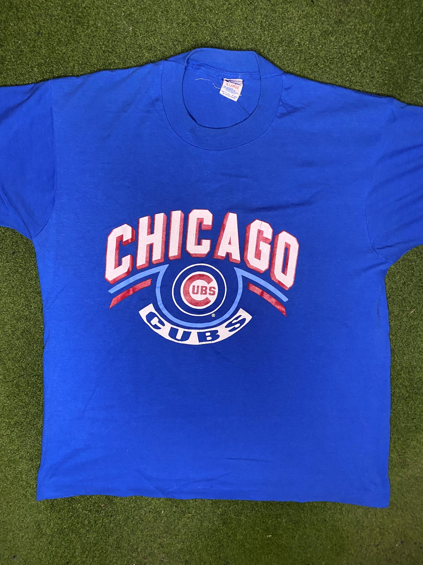 80s Chicago Cubs - Vintage MLB T-Shirt (XL) Gametime Vintage