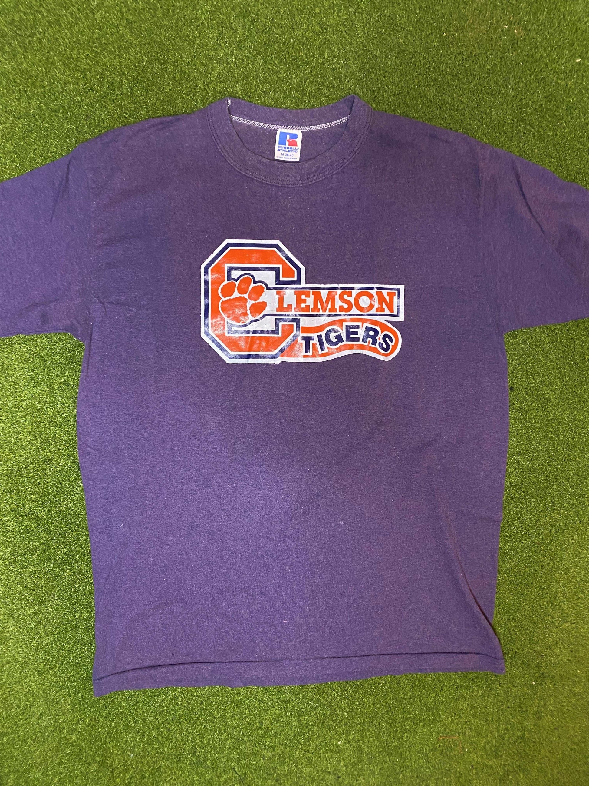 80s Clemson Tigers - Vintage College T-Shirt (Medium)