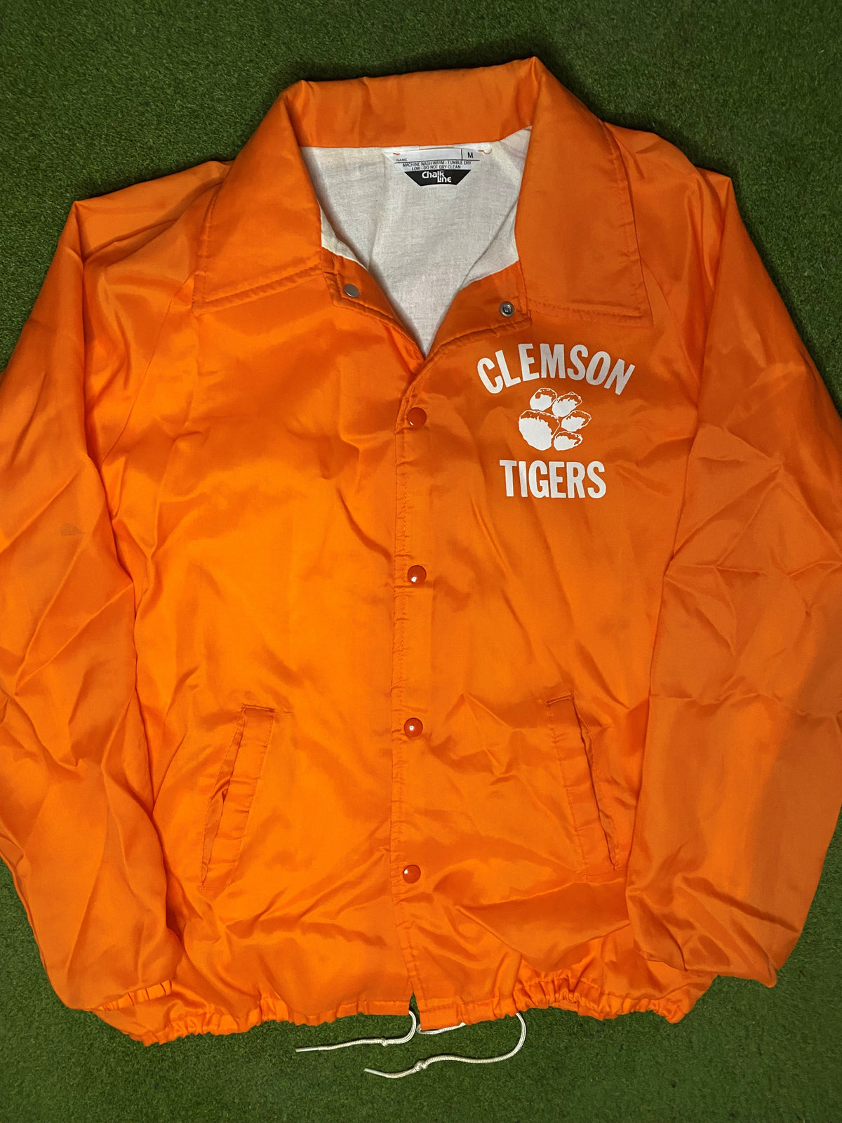 80s Clemson Tigers - Vintage College Windbreaker (Medium) - Gametime Vintage