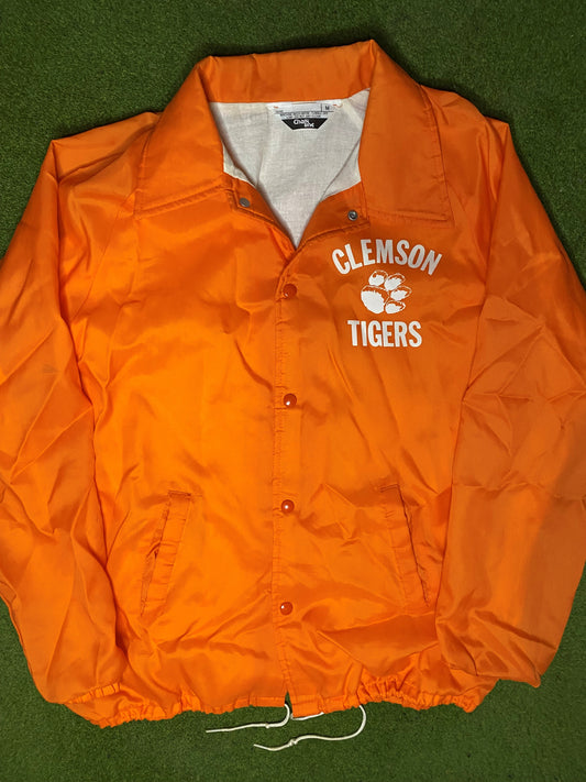 80s Clemson Tigers - Vintage College Windbreaker (Medium) - Gametime Vintage