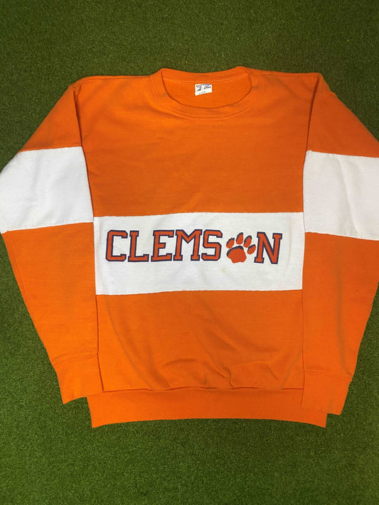 80s Clemson Tigers - Vintage College Crewneck (Large)