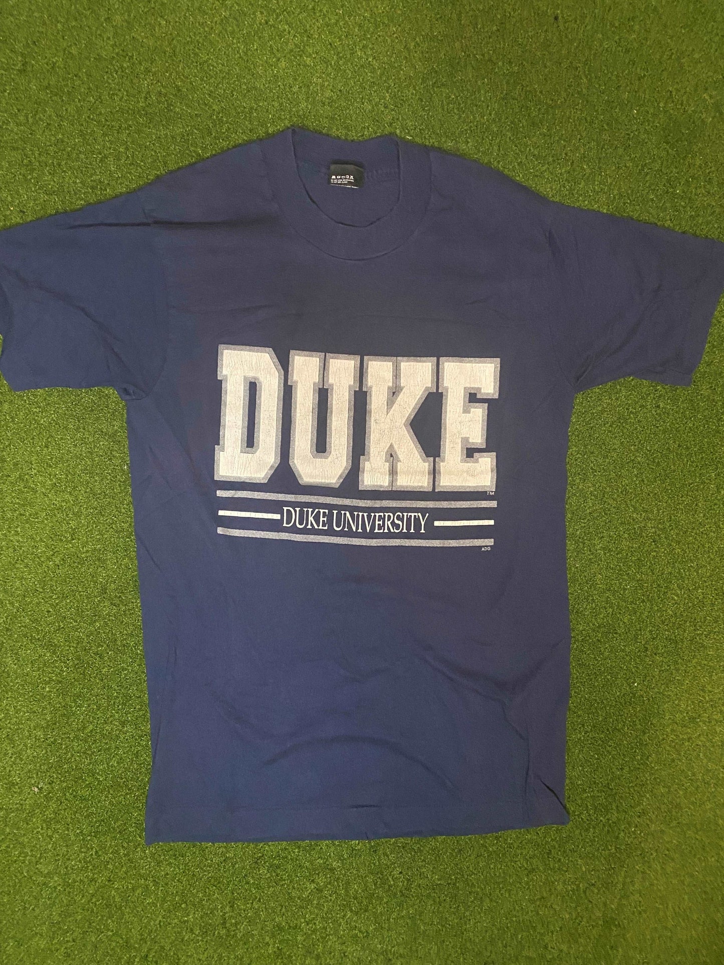 80s Duke Blue Devils - Vintage University Tee Shirt (Medium)