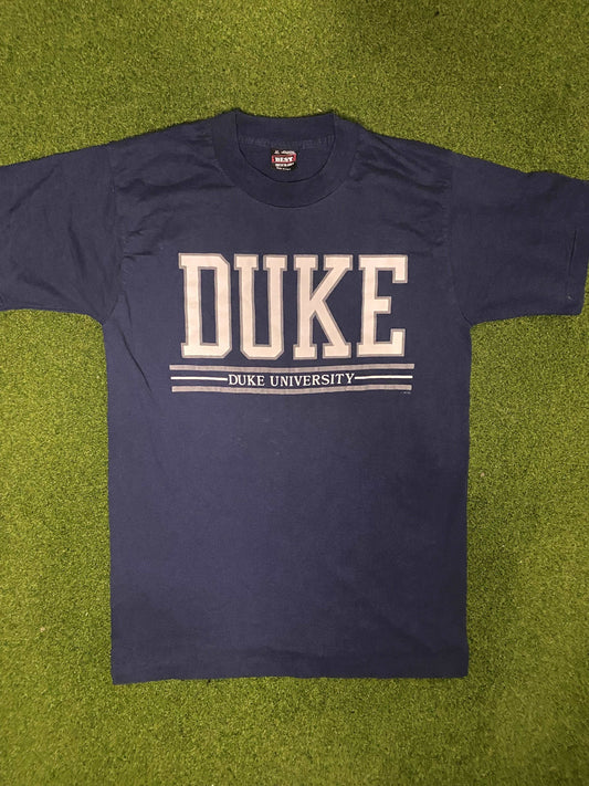 80s Duke Blue Devils - Vintage University Tee Shirt (Medium) - Gametime Vintage