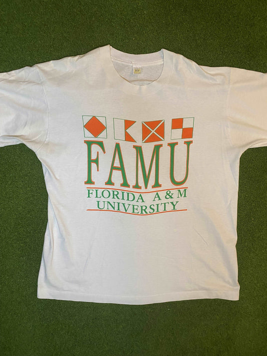 80s Florida A&M Rattlers - Vintage HBCU Tee Shirt (XL)