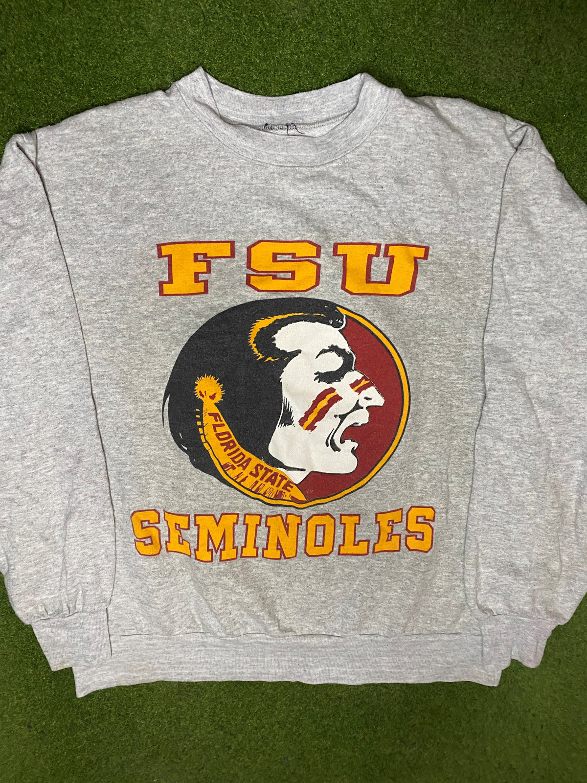 80s Florida State Seminoles - Vintage College Sweatshirt (Medium) - Gametime Vintage