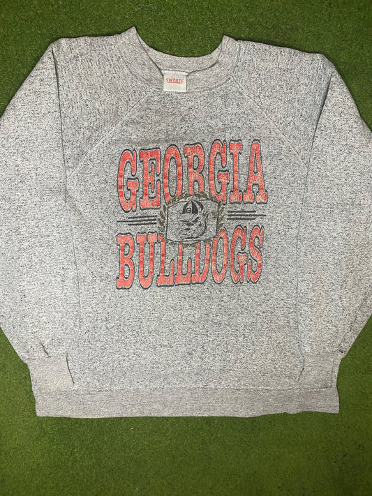 80s Georgia Bulldogs - Vintage College Sweashirt (XL) Gametime Vintage