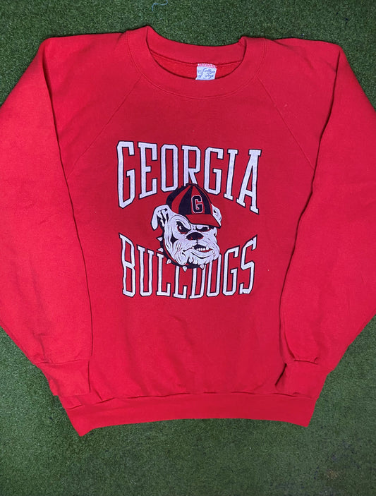 80s Georgia Bulldogs - Vintage College Sweatshirt (XL) 