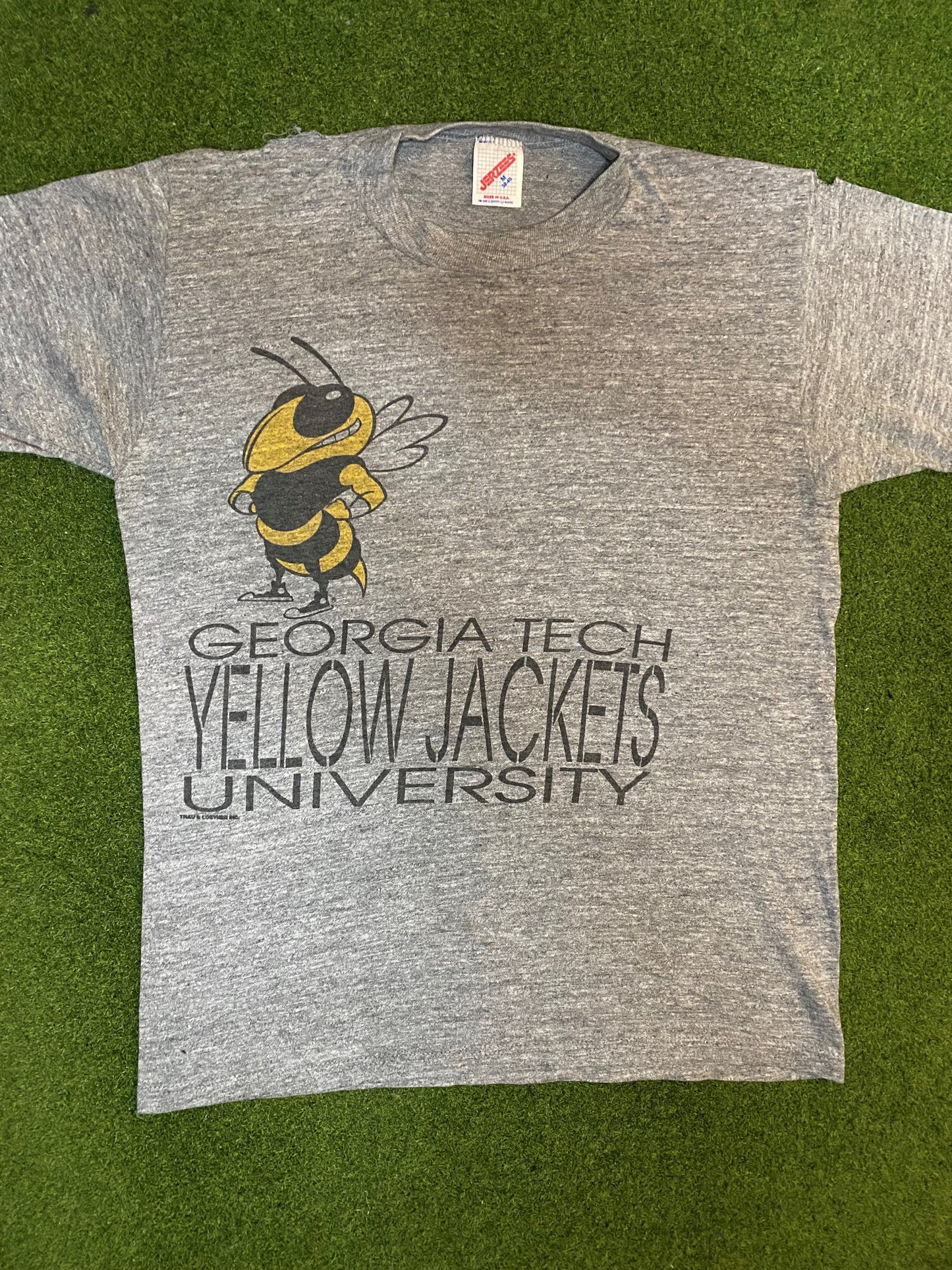 80s Georgia Tech Yellow Jackets - Vintage University T-Shirt (Medium)