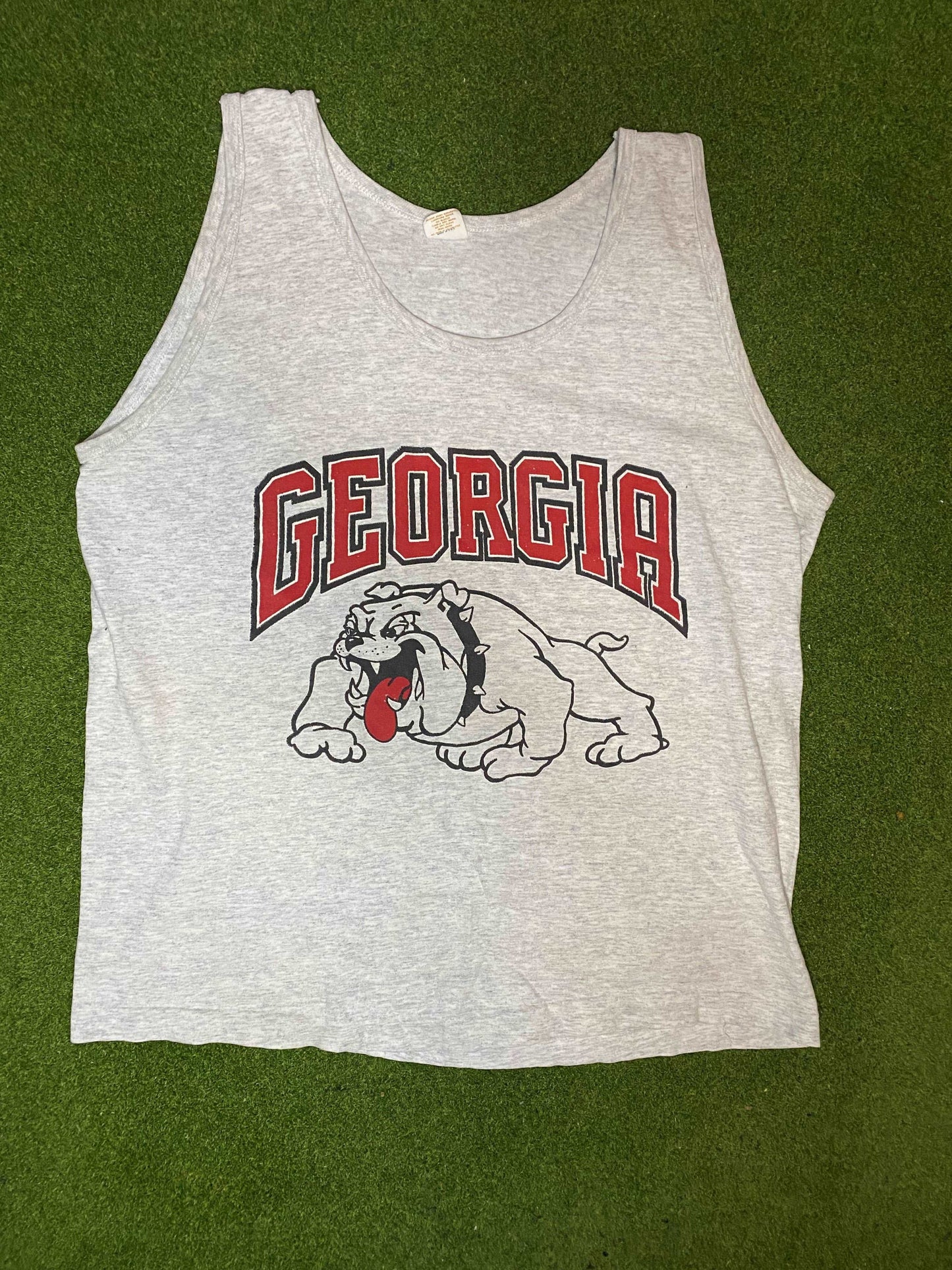 80s Georgia Bulldogs - Vintage College Tank (Large)