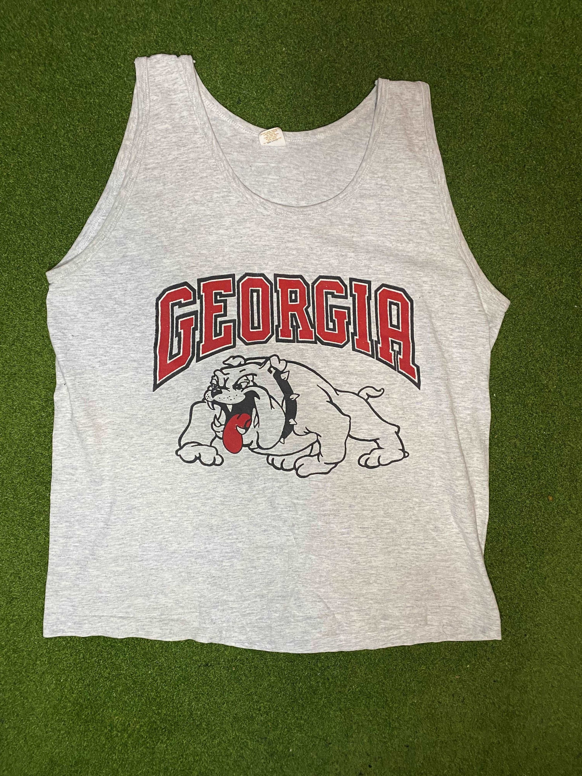 80s Georgia Bulldogs - Vintage College Tank (Large)