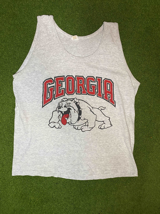 80s Georgia Bulldogs - Vintage College Tank (Large) - Gametime Vintage
