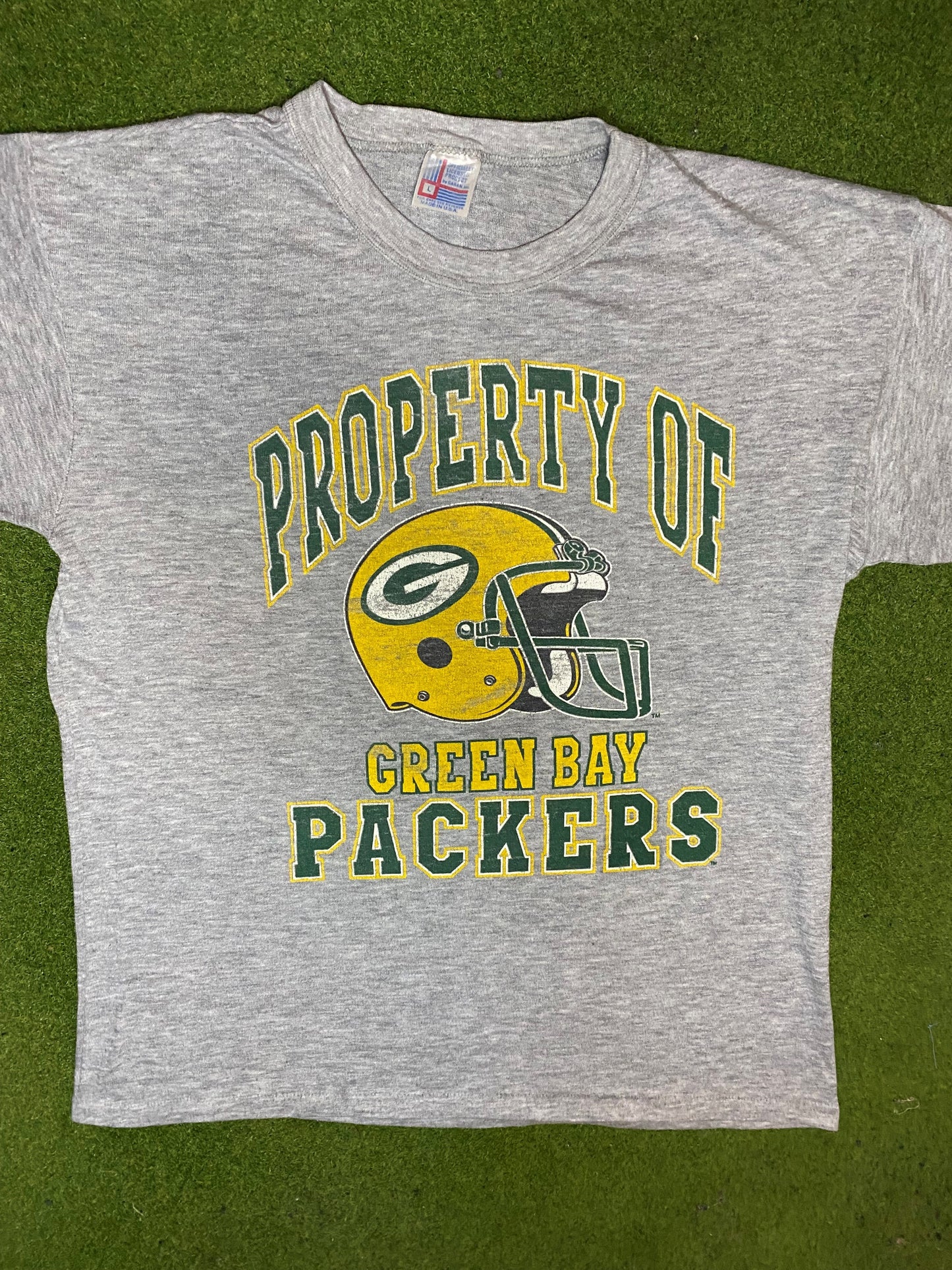 80s Green Bay Packers - Vintage NFL T-Shirt (Large) Gametime Vintage