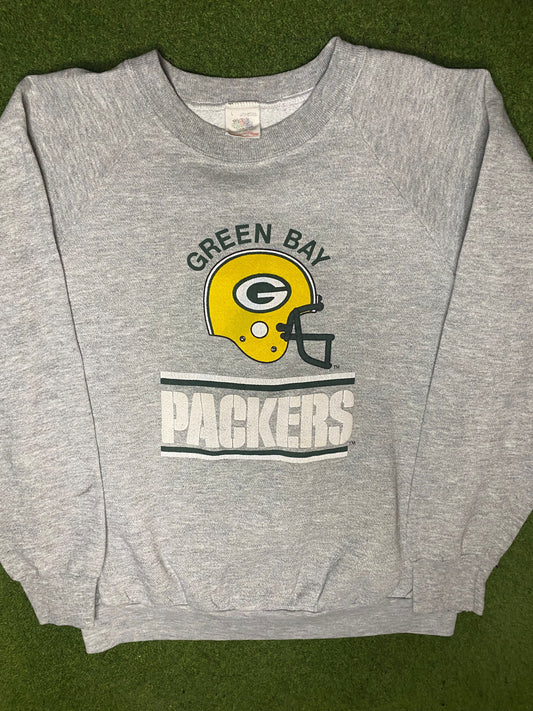 80s Green Bay Packers - Vintage NFL Sweatshirt (Large) - Gametime Vintage