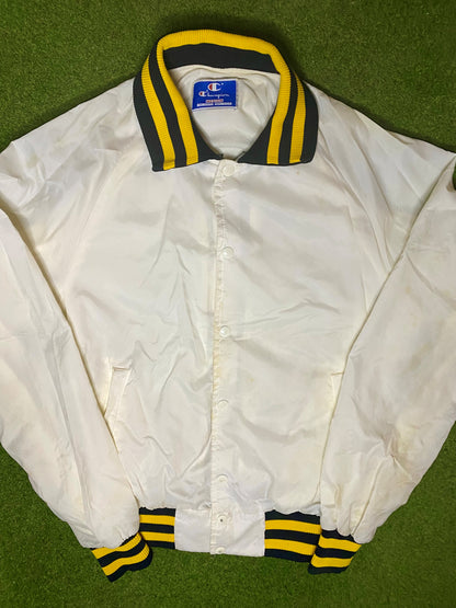 80s Iowa Hawkeyes - Vintage College Button Windbreaker (Medium) - Gametime Vintage