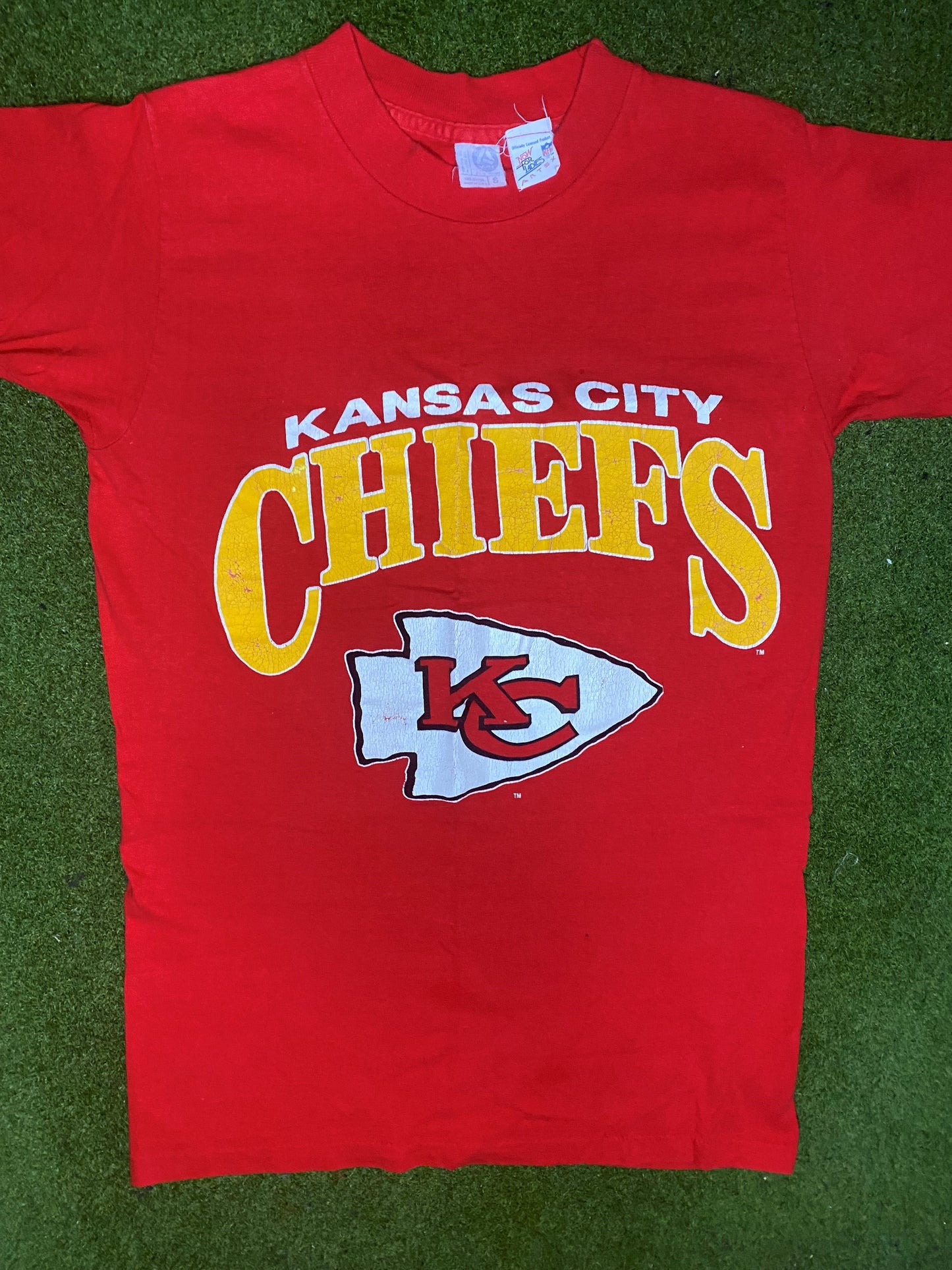 80s Kansas City Chiefs - Vintage NFL T-Shirt (Small) Gametime Vintage