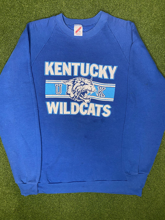 80s Kentucky Wildcats - Vintage College Crewneck Sweatshirt (XL)