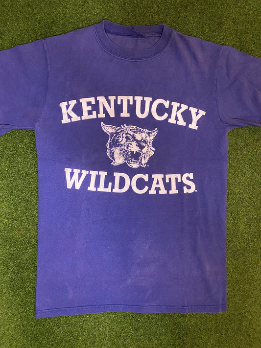 80s Kentucky Wildcats - Vintage College T-Shirt (Small) 