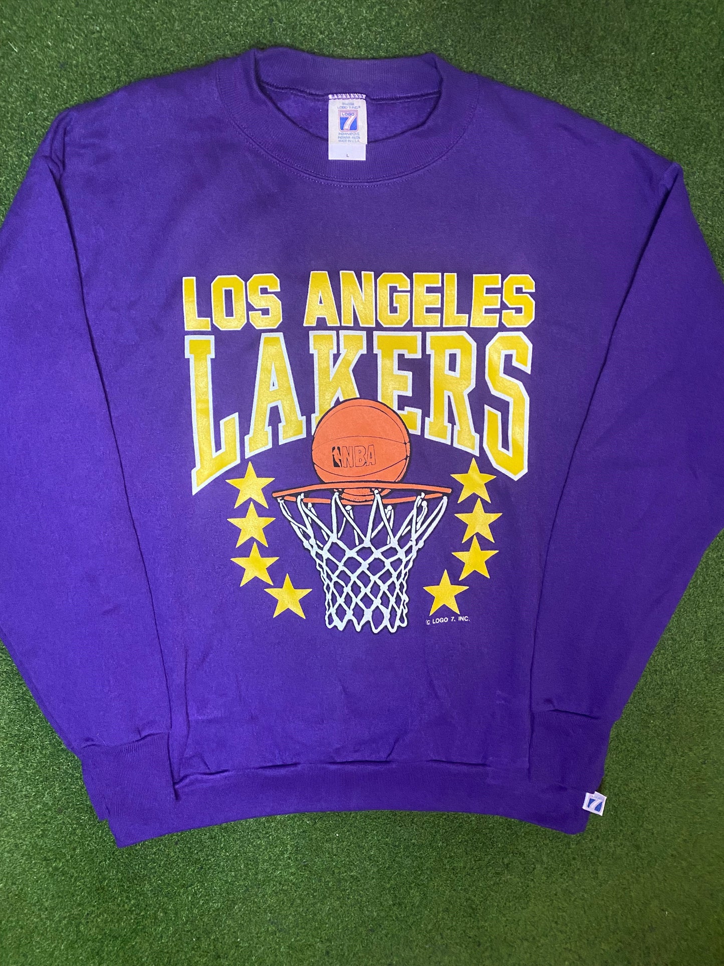 80s Los Angeles Lakers - Vintage NBA Sweatshirt (Large)