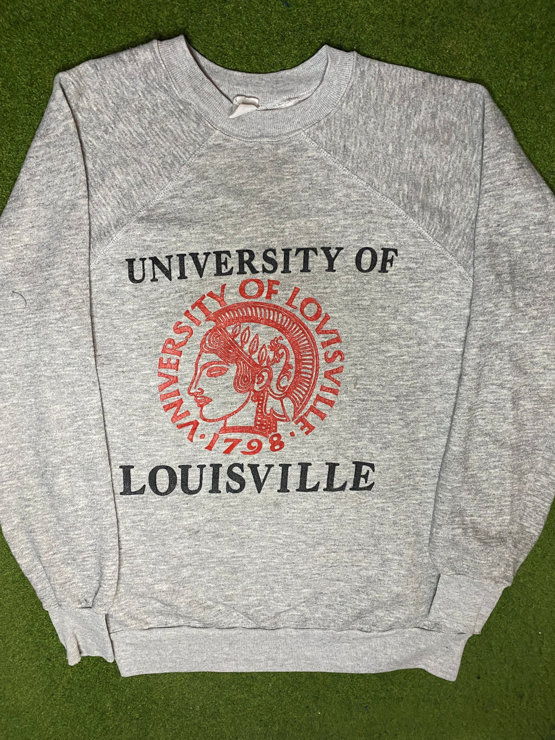 80s Louisville Cardinals - Vintage University Sweatshirt (XL) - Gametime Vintage