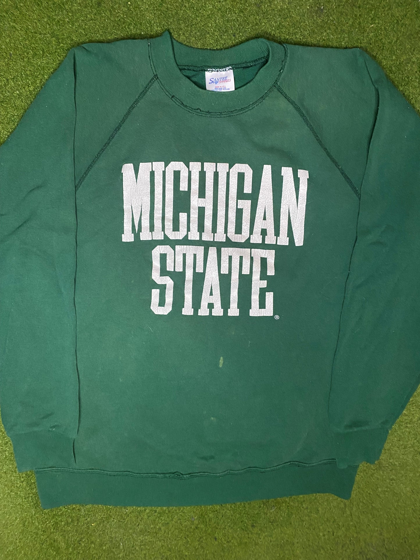 80s Michigan State Spartans - Vintage College Sweatshirt (XL)