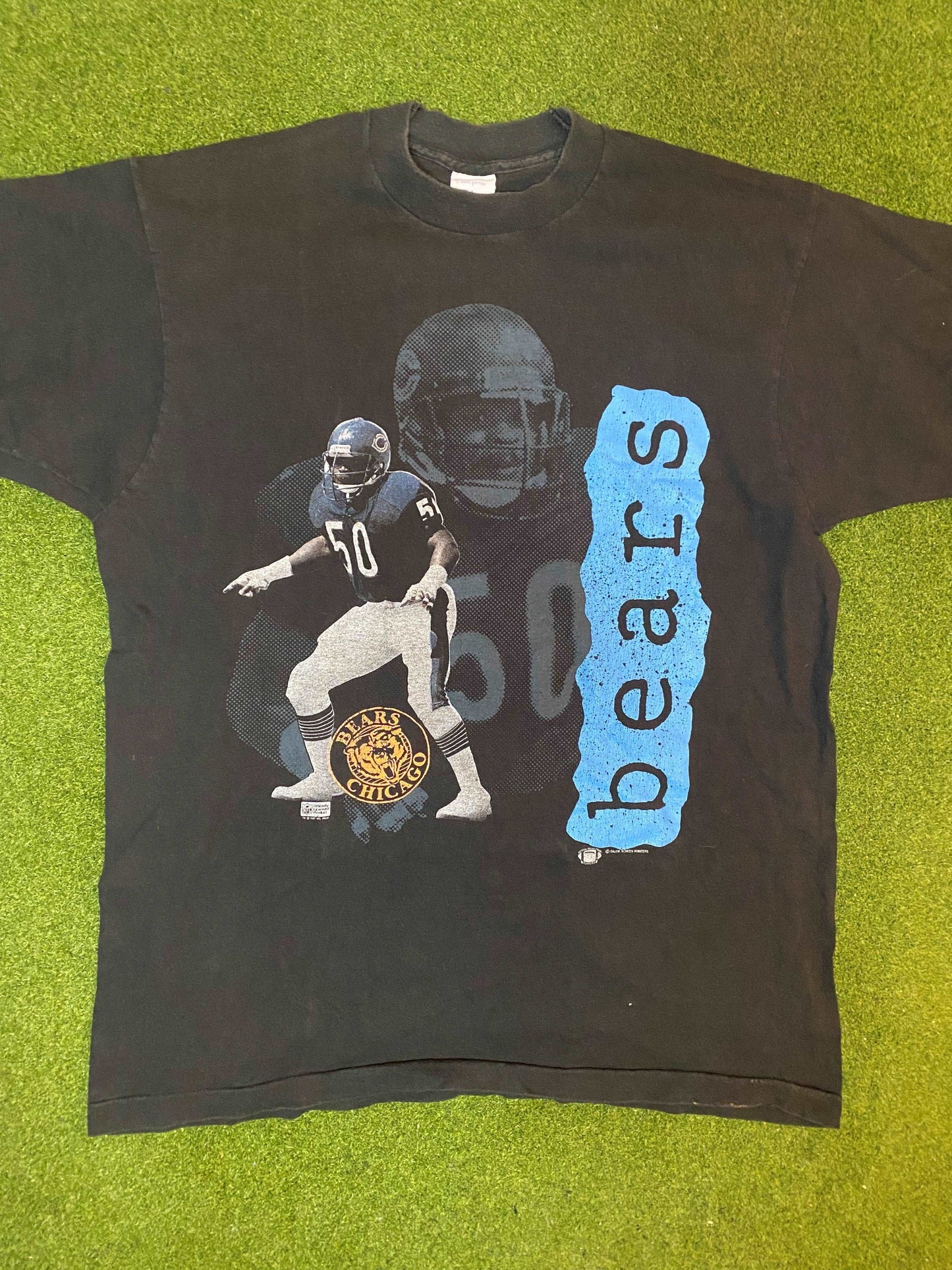 80s Chicago Bears - Mike Singletary - Vintage NFL Player T-Shirt (XL) Gametime Vintage