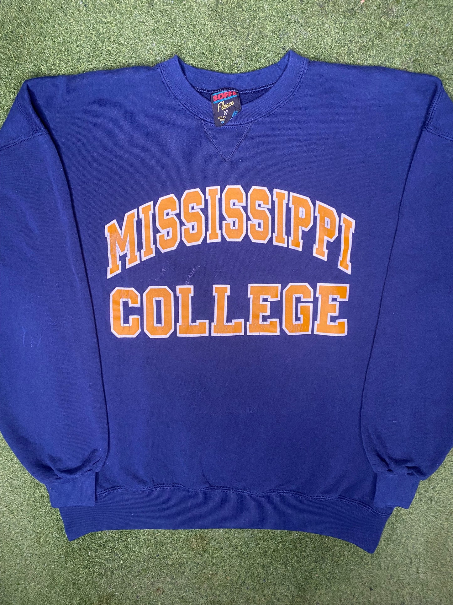 80s Mississippi College Choctaws - Vintage College Sweatshirt (XL)