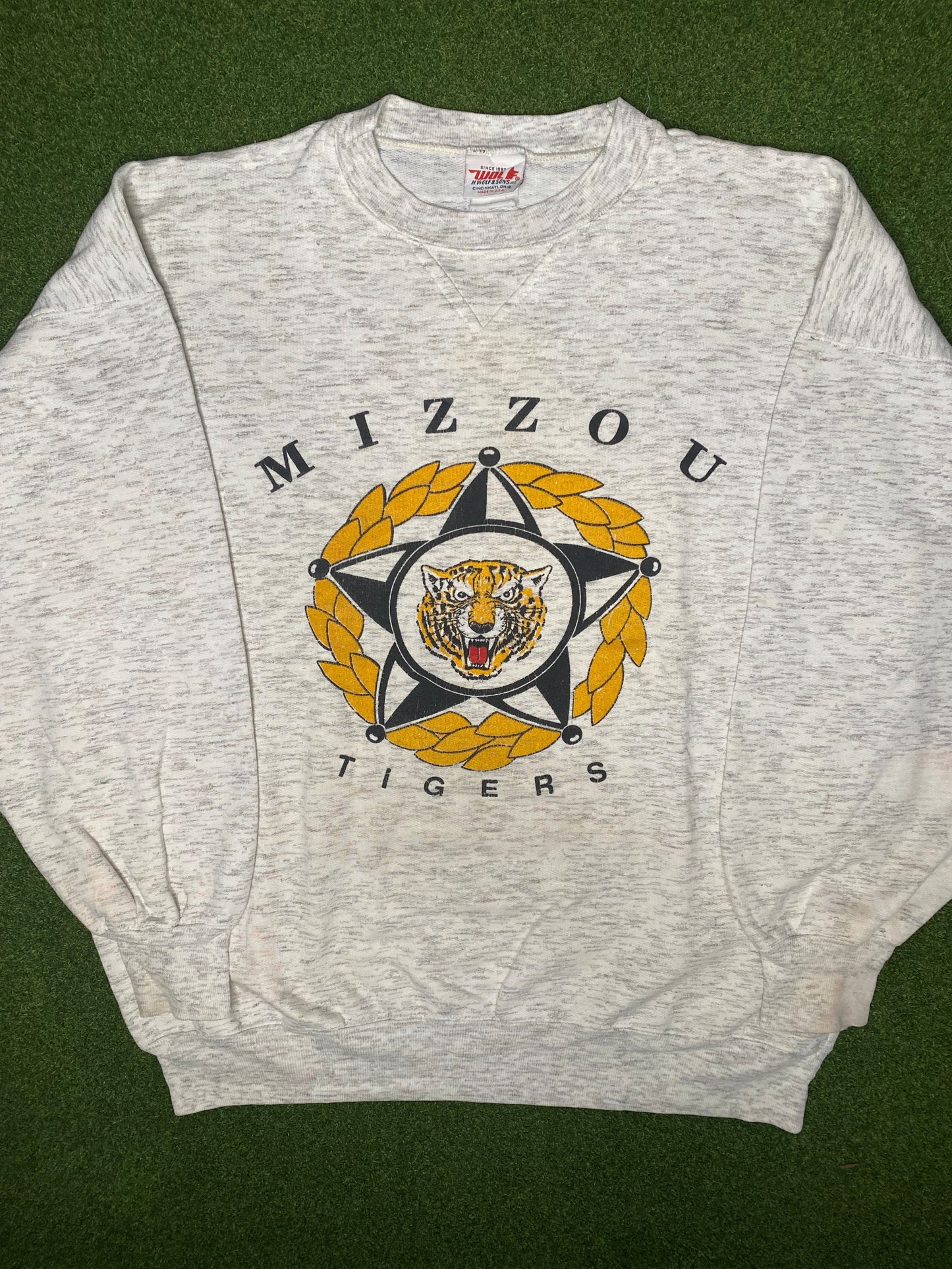 80s Missouri Tigers - Vintage College Crewneck Sweatshirt (XL)