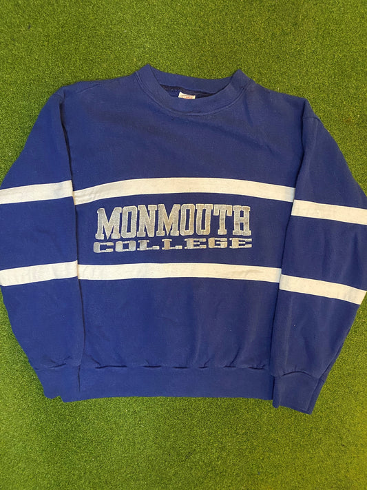 80s Monmouth Hawks - Vintage College Sweatshirt (XL) Gametime Vintage