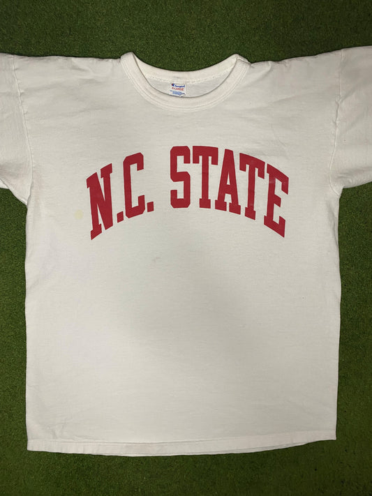 80s NC State Wolfpack - Vintage College T Shirt (XL) - Gametime Vintage