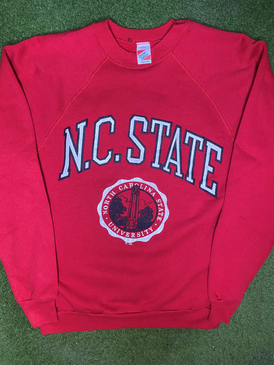 80s NC State Wolfpack - Vintage University Sweatshirt (Large) - Gametime Vintage