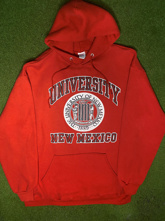 80s New Mexico Lobos - Vintage University Hoodie (XL) - Gametime Vintage