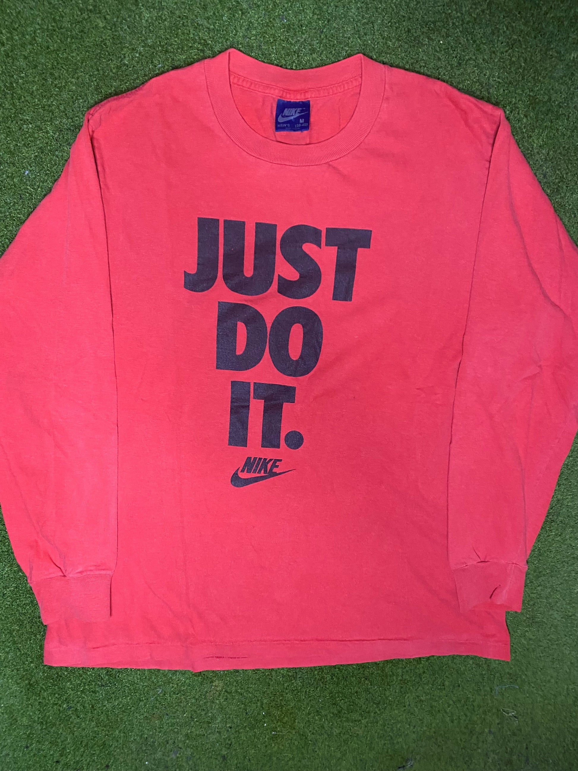 80s Nike Just Do It - Vintage Nike Long Sleeve (Medium) 