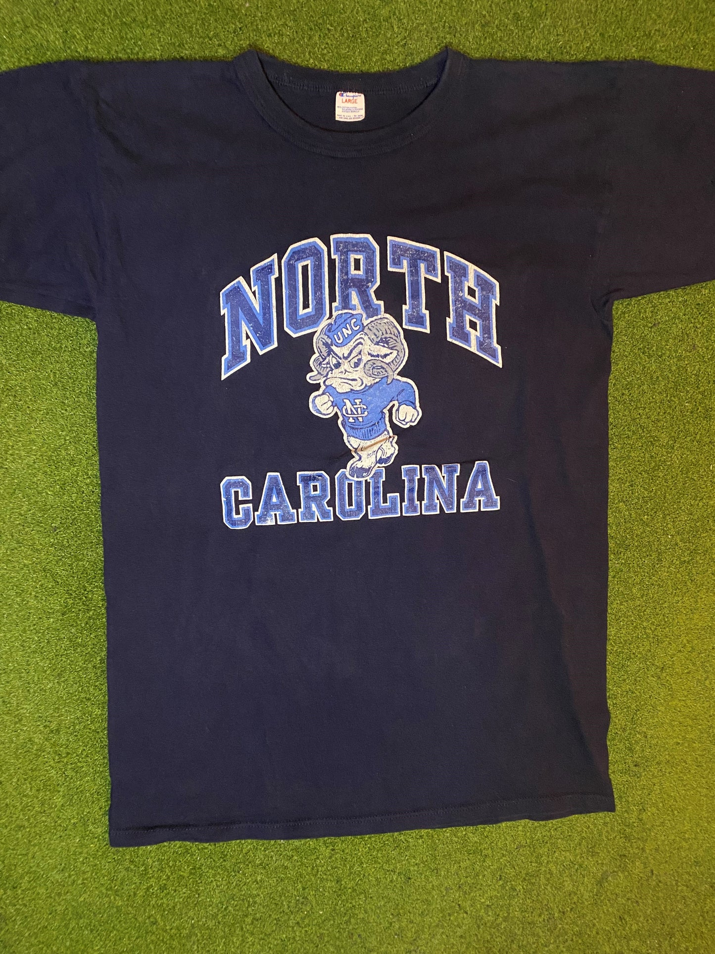 80s North Carolina Tar Heels - Vintage College T-Shirt (Large)