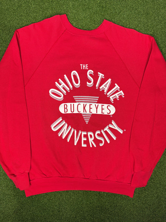 80s Ohio State Buckeyes - Vintage College Crewneck Sweatshirt (Large)