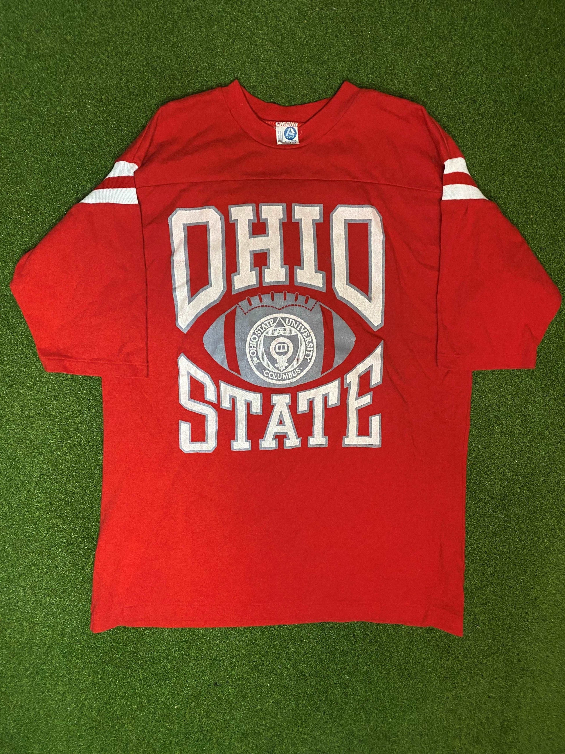 80s Ohio State - Vintage College Football Tee Shirt (Medium)