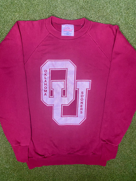 80s Oklahoma Sooners - Vintage College Sweatshirt (Large)