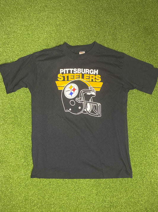 80s Pittsburgh Steelers - Vintage NFL Tee (Large)