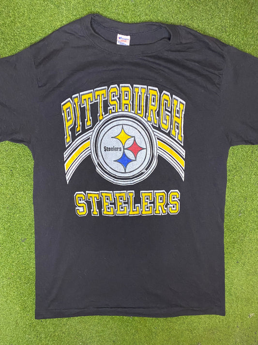 80s Pittsburgh Steelers - Vintage NFL T-Shirt (Large) 