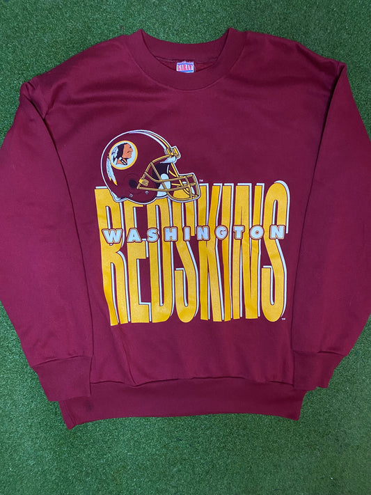 80s Washington Redskins - Vintage NFL Crewneck Sweatshirt (Large) Gametime Vintage