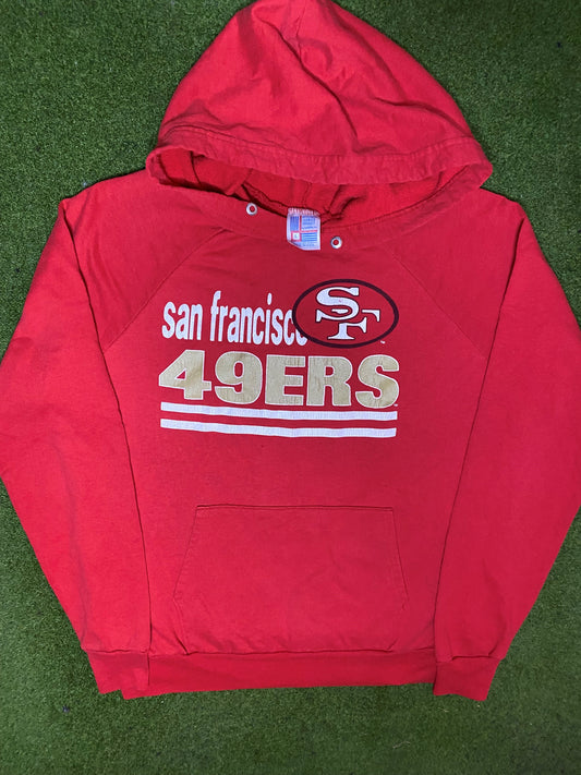 80s San Francisco 49ers - Vintage NFL Hoodie (Large) Gametime Vintage