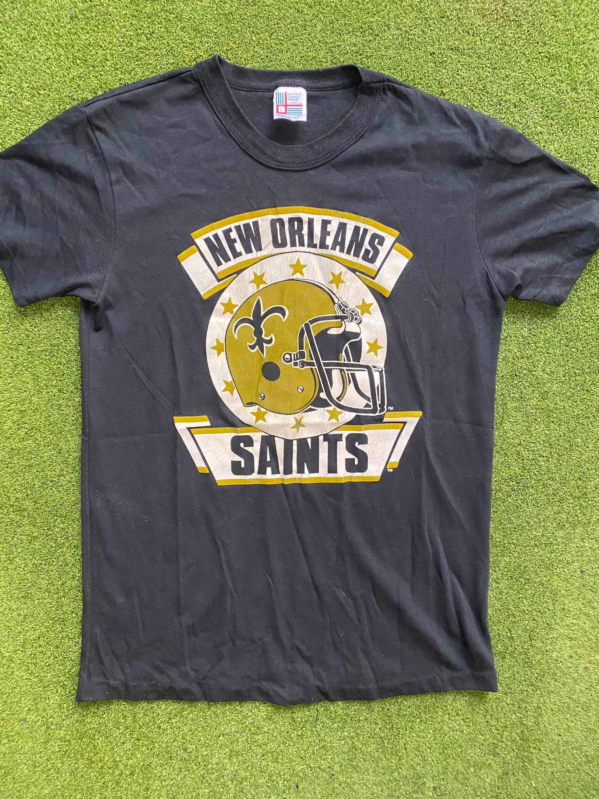 80s New Orleans Saints - Vintage NFL T-Shirt (Large)