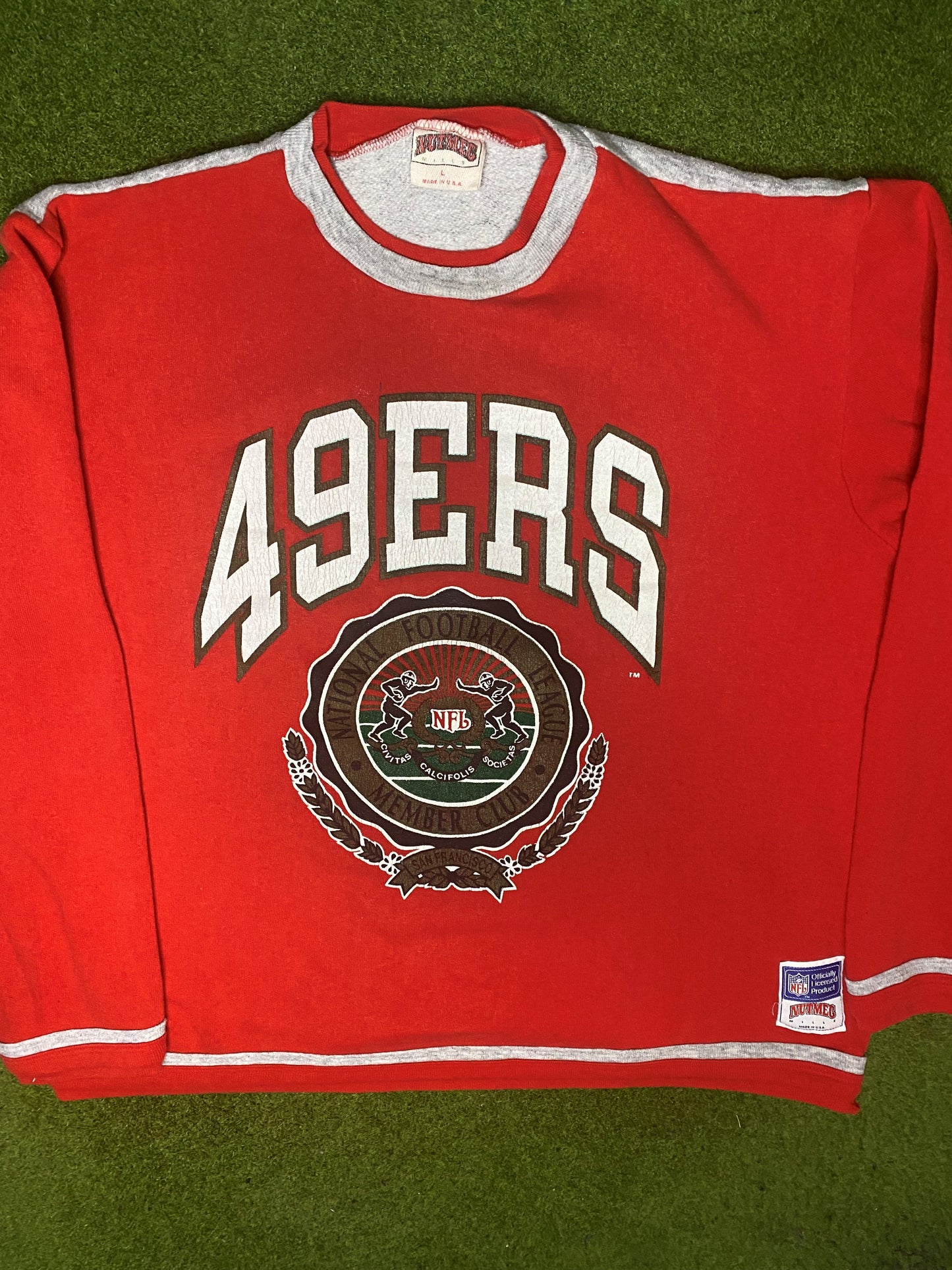 80s San Francisco 49ers - Vintage NFL Sweatshirt (Large) - Gametime Vintage