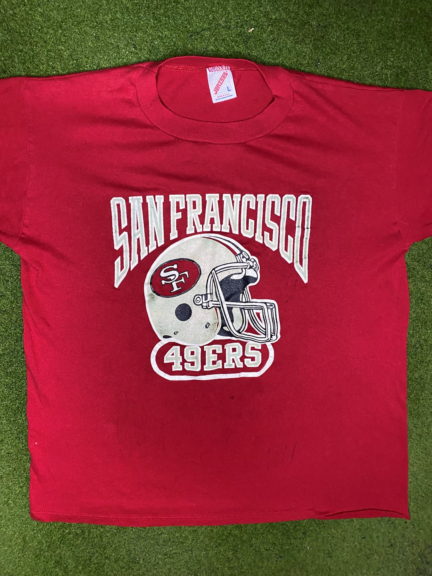 80s San Francisco 49ers - Vintage NFL T-Shirt (Large) - Gametime Vintage