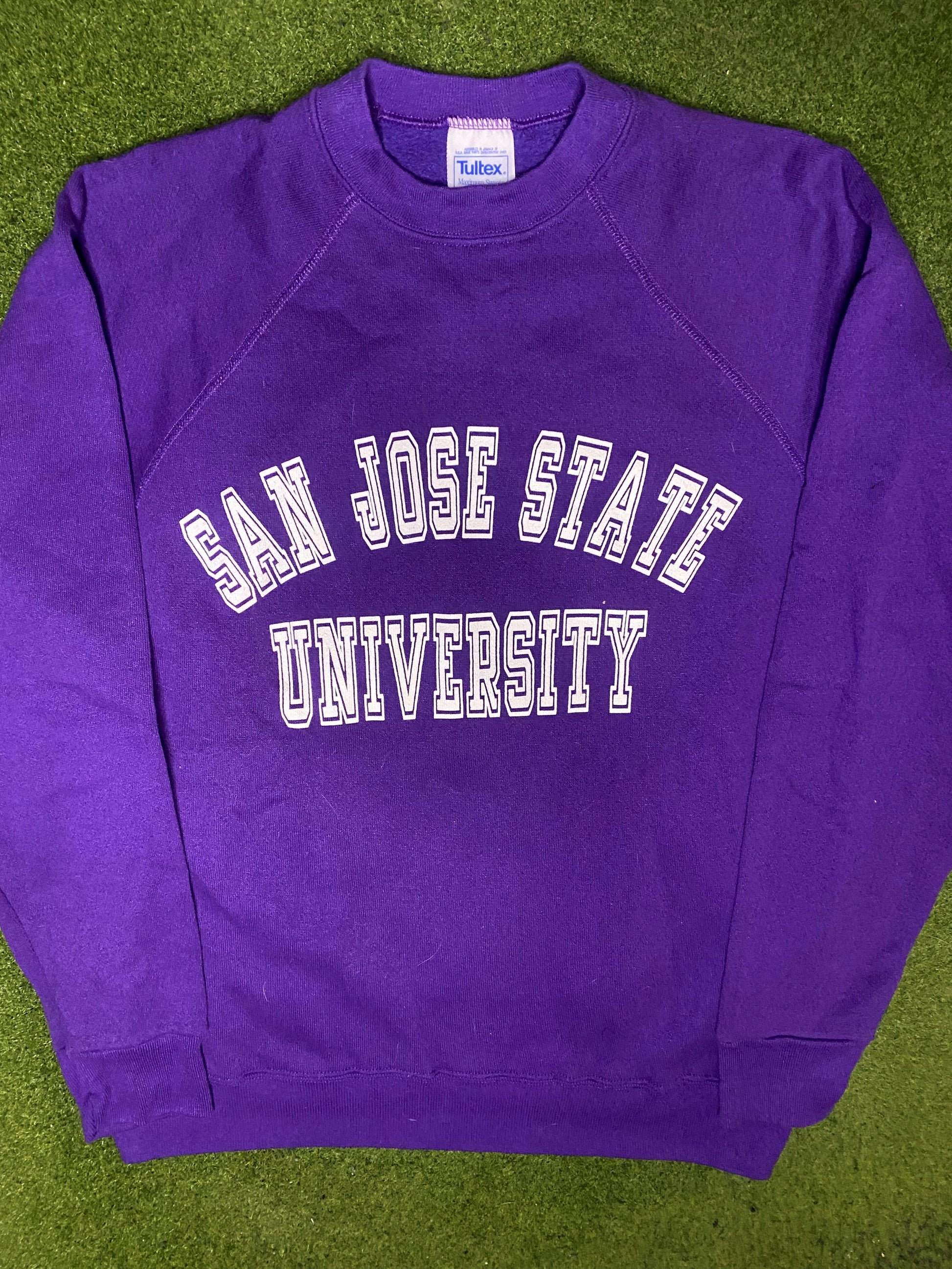 80s San Jose State Spartans - Vintage College Sweatshirt (Large) - Gametime Vintage