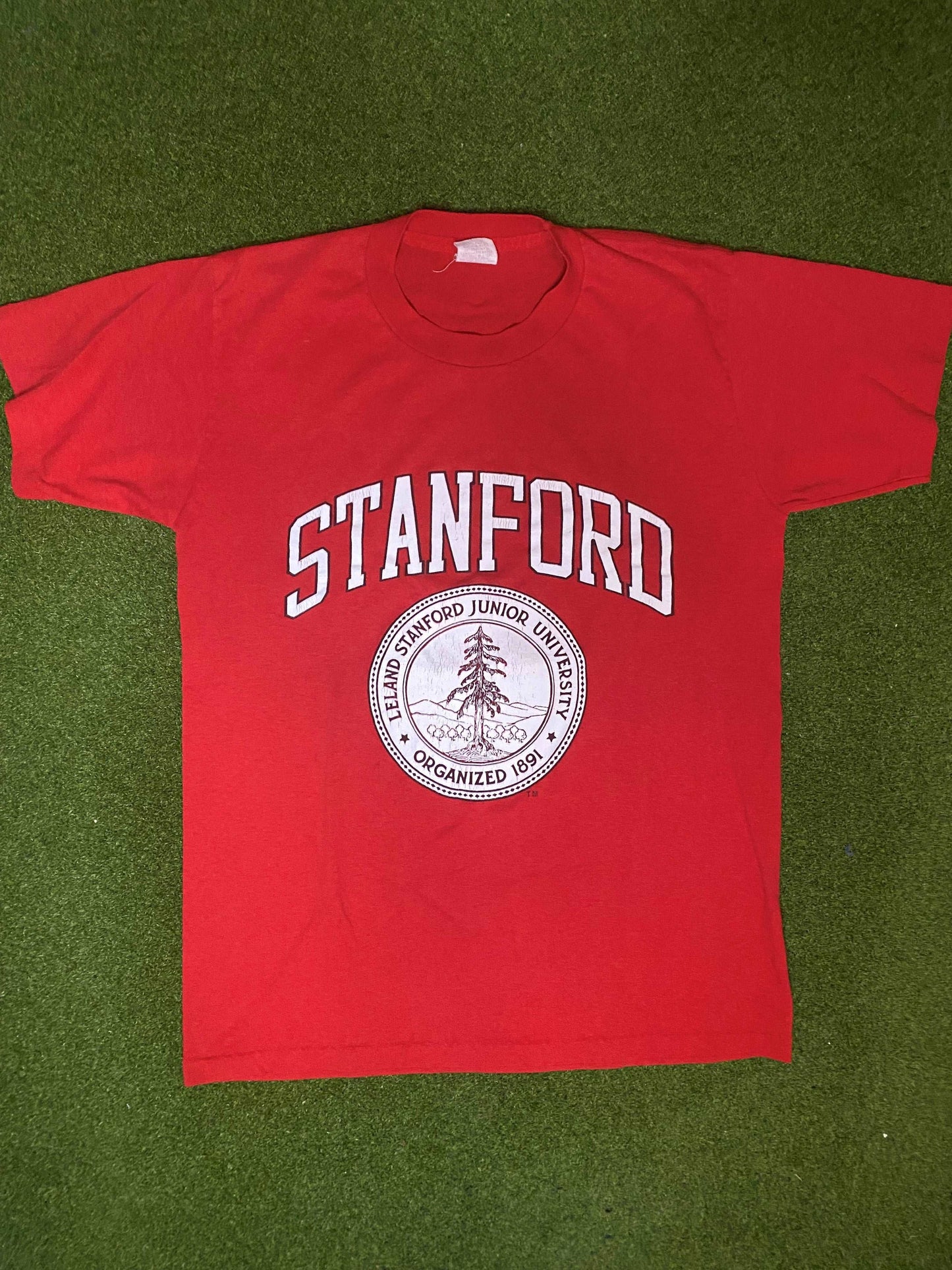 80s Stanford Cardinals - Vintage University Tee Shirt (Large)