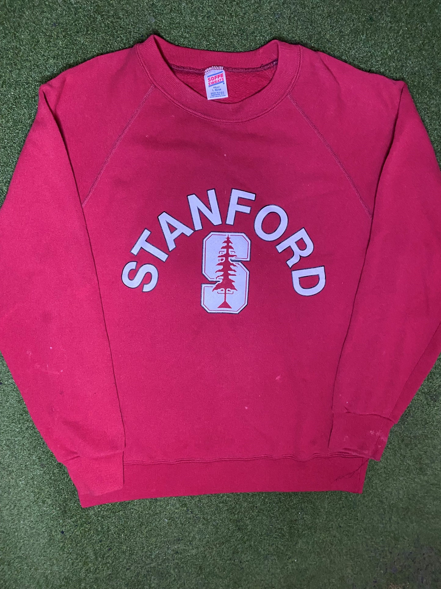 80s Stanford Cardinals - Vintage College Sweatshirt (Large) 